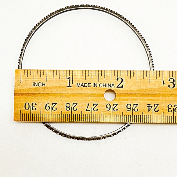 Armenta White Diamond Oxidized 1/8” Bangle, Medium Size, Refurbished, Preowned - Picture 4 of 5
